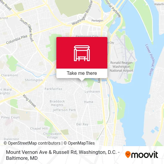 Mount Vernon Ave & Russell Rd map