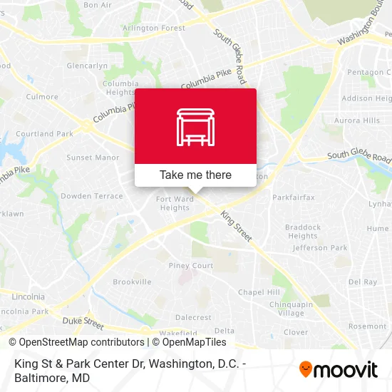 King St & Park Center Dr map