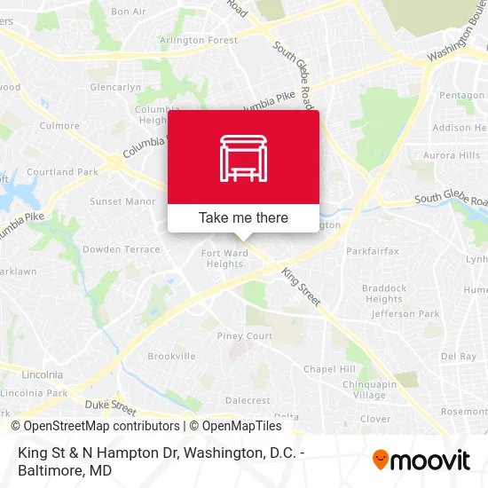 King St & N Hampton Dr map