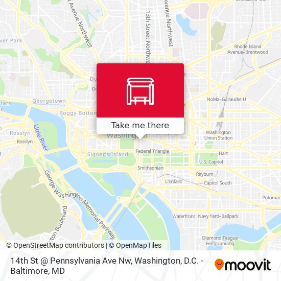 14th St @ Pennsylvania Ave Nw map