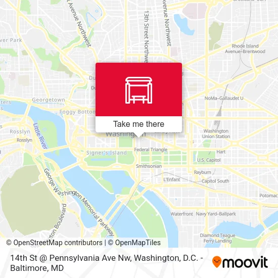 Mapa de 14th St @ Pennsylvania Ave Nw