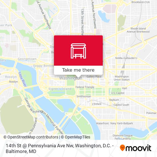 14th St @ Pennsylvania Ave Nw map