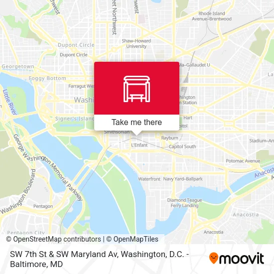 Mapa de SW 7th St & SW Maryland Av
