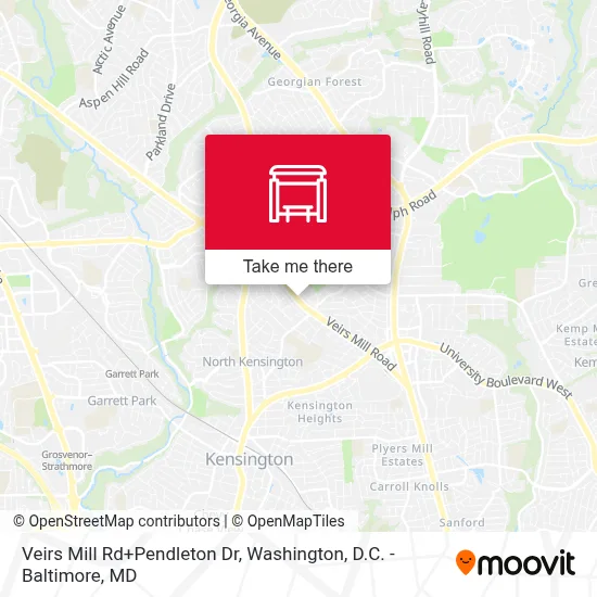 Veirs Mill Rd+Pendleton Dr map
