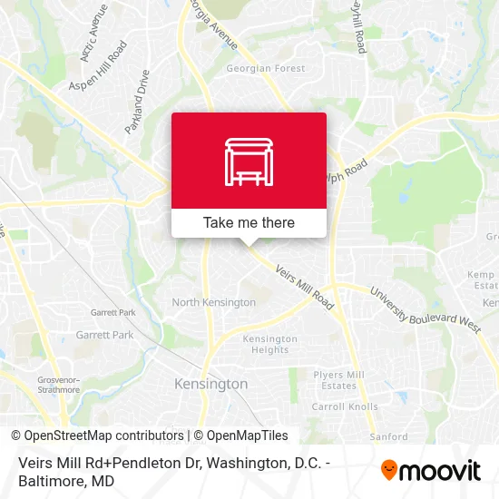 Veirs Mill Rd+Pendleton Dr map