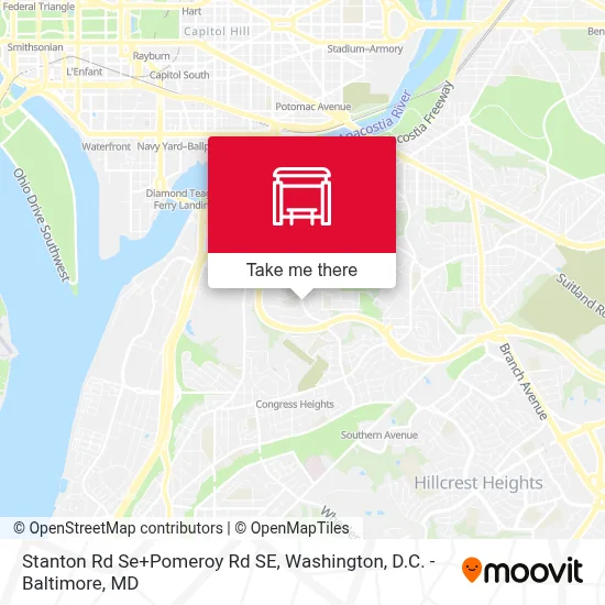 Stanton Rd Se+Pomeroy Rd SE map
