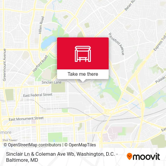 Sinclair Ln & Coleman Ave Wb map