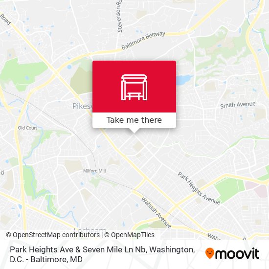 Park Heights Ave & Seven Mile Ln Nb map
