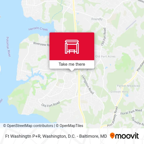 Ft Washingtn P+R map