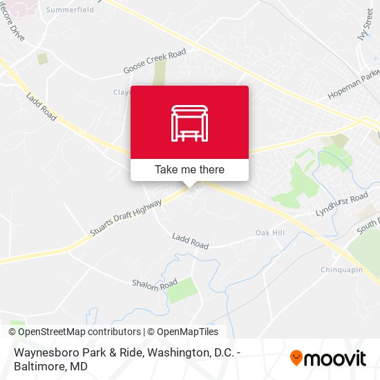 Waynesboro Park & Ride map