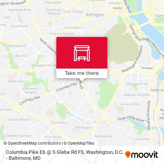Columbia Pike Eb @ S Glebe Rd FS map