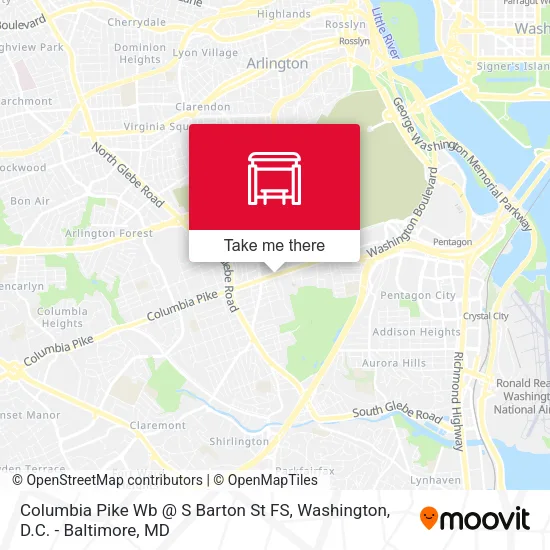 Columbia Pike Wb @ S Barton St FS map