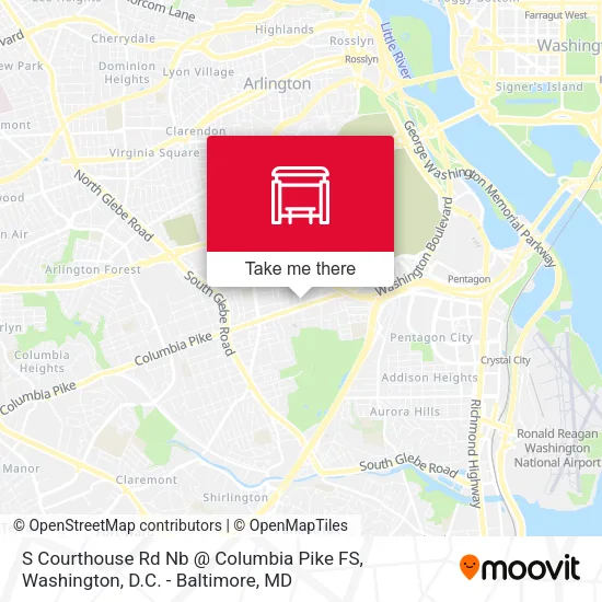 S Courthouse Rd Nb @ Columbia Pike FS map