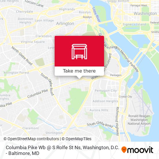 Columbia Pike Wb @ S Rolfe St Ns map
