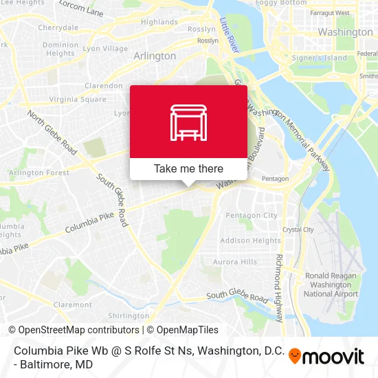 Columbia Pike Wb @ S Rolfe St Ns map