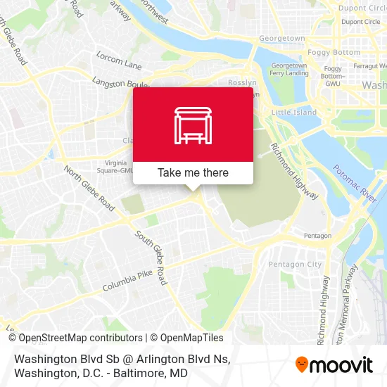 Washington Blvd Sb @ Arlington Blvd Ns map