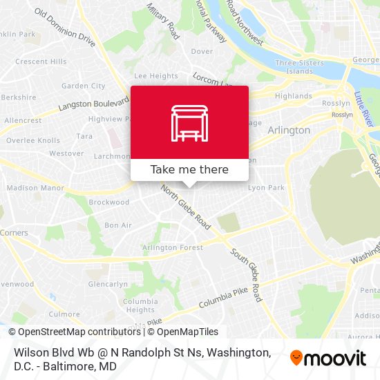 Wilson Blvd Wb @ N Randolph St Ns map