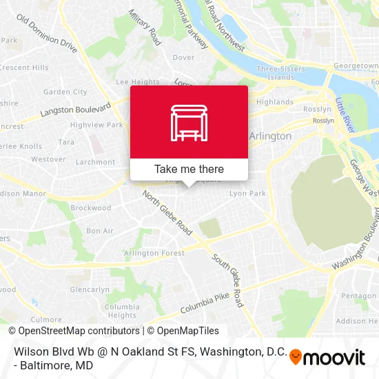Wilson Blvd Wb @ N Oakland St FS map