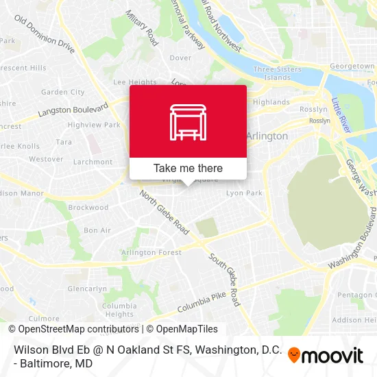 Wilson Blvd Eb @ N Oakland St FS map