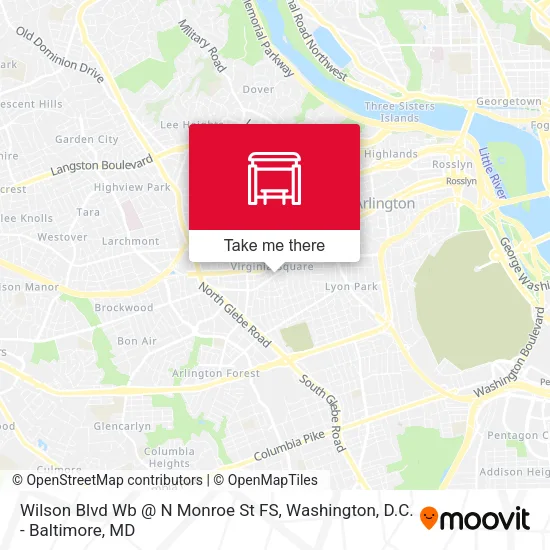 Wilson Blvd Wb @ N Monroe St FS map