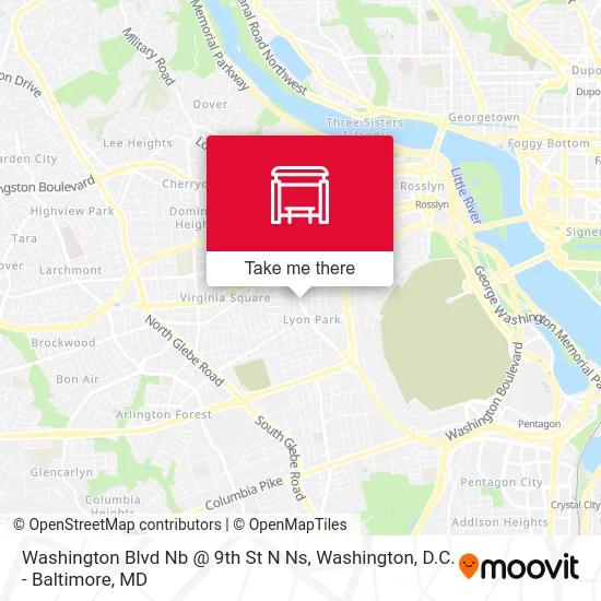 Washington Blvd Nb @ 9th St N Ns map