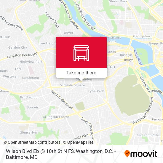 Wilson Blvd Eb @ 10th St N FS map