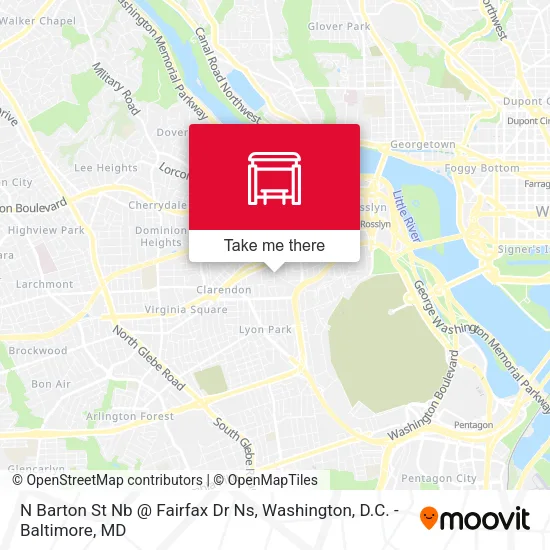 N Barton St Nb @ Fairfax Dr Ns map