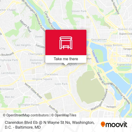 Clarendon Blvd Eb @ N Wayne St Ns map