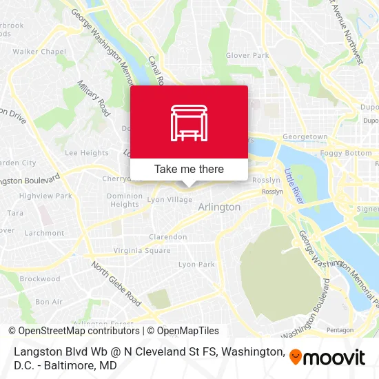Langston Blvd Wb @ N Cleveland St FS map
