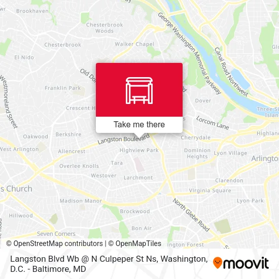 Langston Blvd Wb @ N Culpeper St Ns map