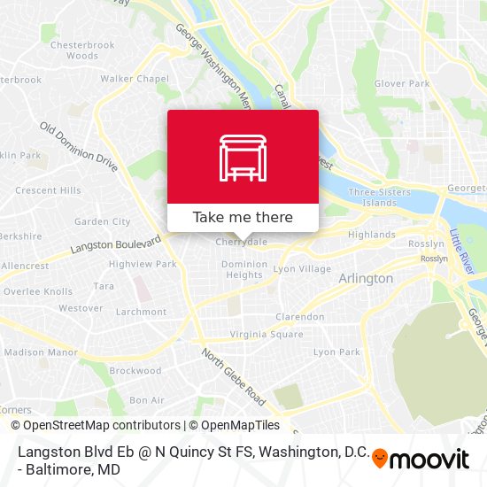 Langston Blvd Eb @ N Quincy St FS map
