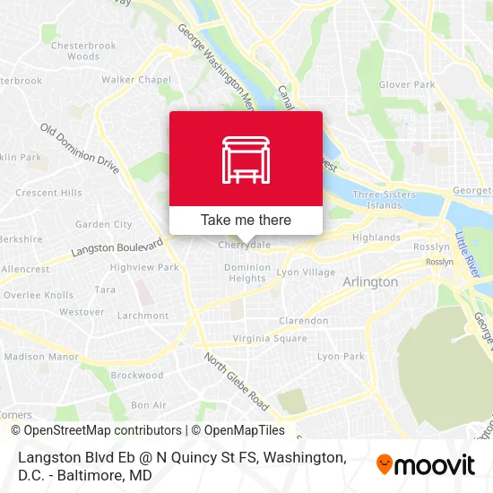 Langston Blvd Eb @ N Quincy St FS map
