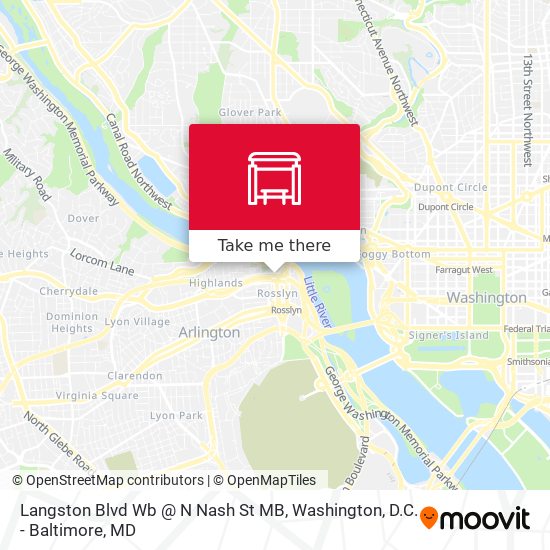 Langston Blvd Wb @ N Nash St MB map