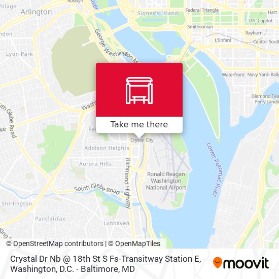 Mapa de Crystal Dr Nb @ 18th St S Fs-Transitway Station E