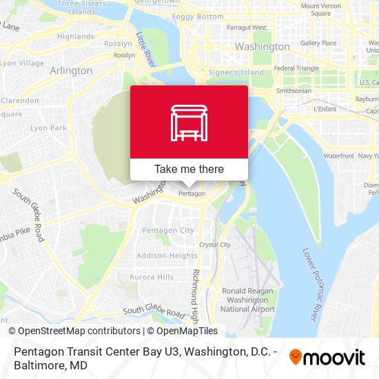 Mapa de Pentagon Transit Center Bay U3