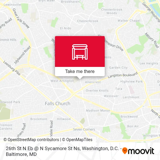 26th St N Eb @ N Sycamore St Ns map