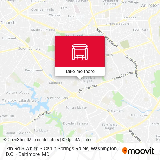 7th Rd S Wb @ S Carlin Springs Rd Ns map