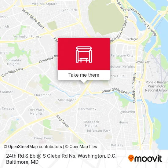 24th Rd S Eb @ S Glebe Rd Ns map