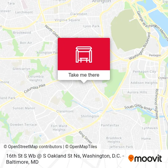 16th St S Wb @ S Oakland St Ns map