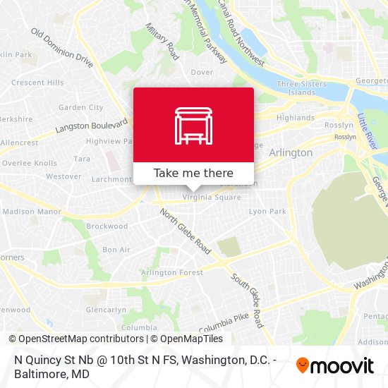 N Quincy St Nb @ 10th St N FS map