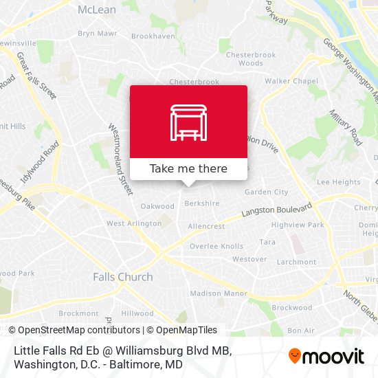 Little Falls Rd Eb @ Williamsburg Blvd MB map