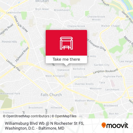 Williamsburg Blvd Wb @ N Rochester St FS map