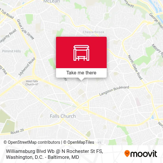 Williamsburg Blvd Wb @ N Rochester St FS map