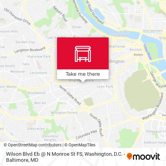 Wilson Blvd Eb @ N Monroe St FS map