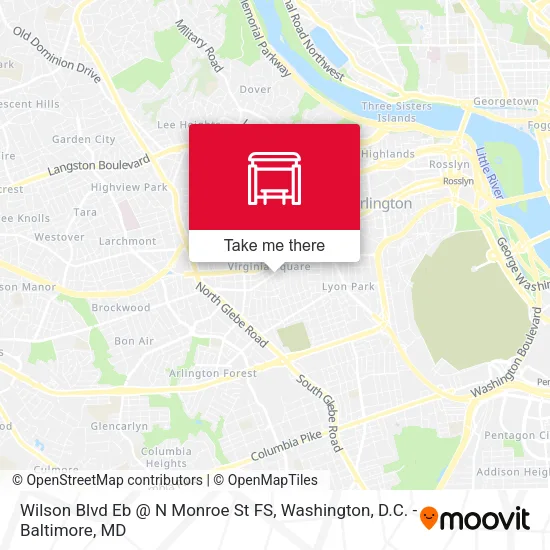 Wilson Blvd Eb @ N Monroe St FS map