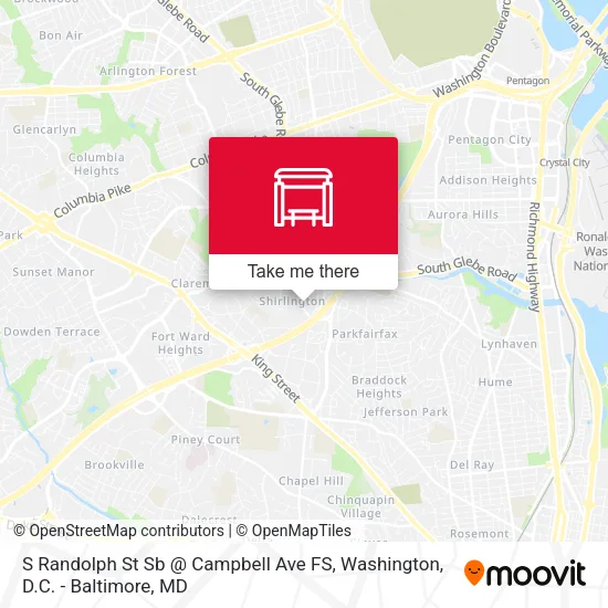 S Randolph St Sb @ Campbell Ave FS map