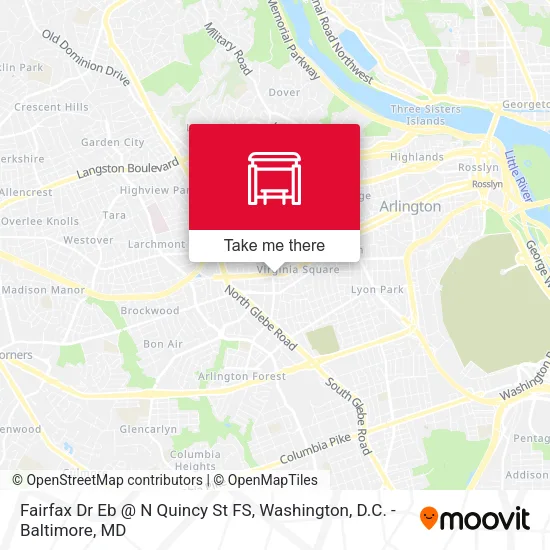 Fairfax Dr Eb @ N Quincy St FS map