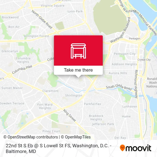 22nd St S Eb @ S Lowell St FS map