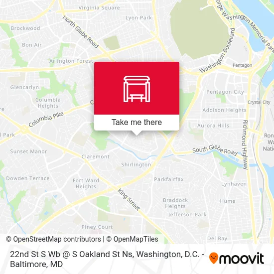 22nd St S Wb @ S Oakland St Ns map