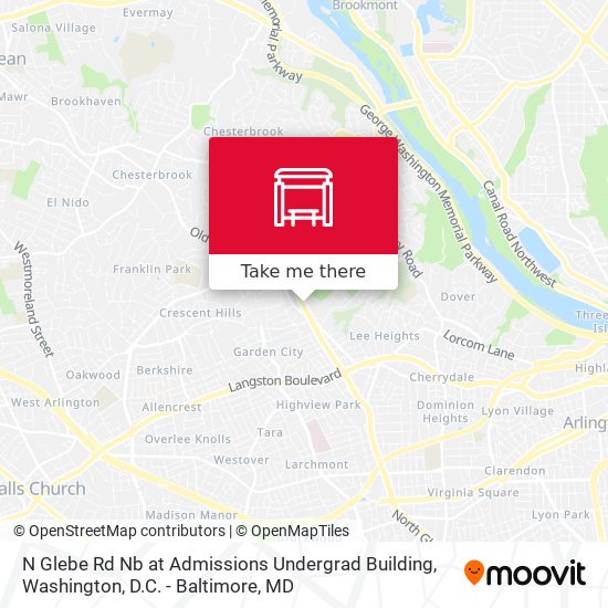 N Glebe Rd Nb at Admissions Undergrad Building map